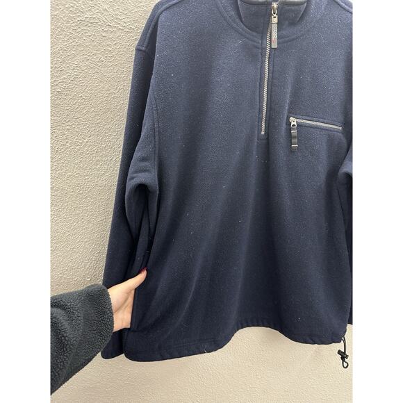 Izod Preform X Mens Sweatshirt Size Large Blue Fleece Pullover 1/4 Zip - Picture 4 of 12